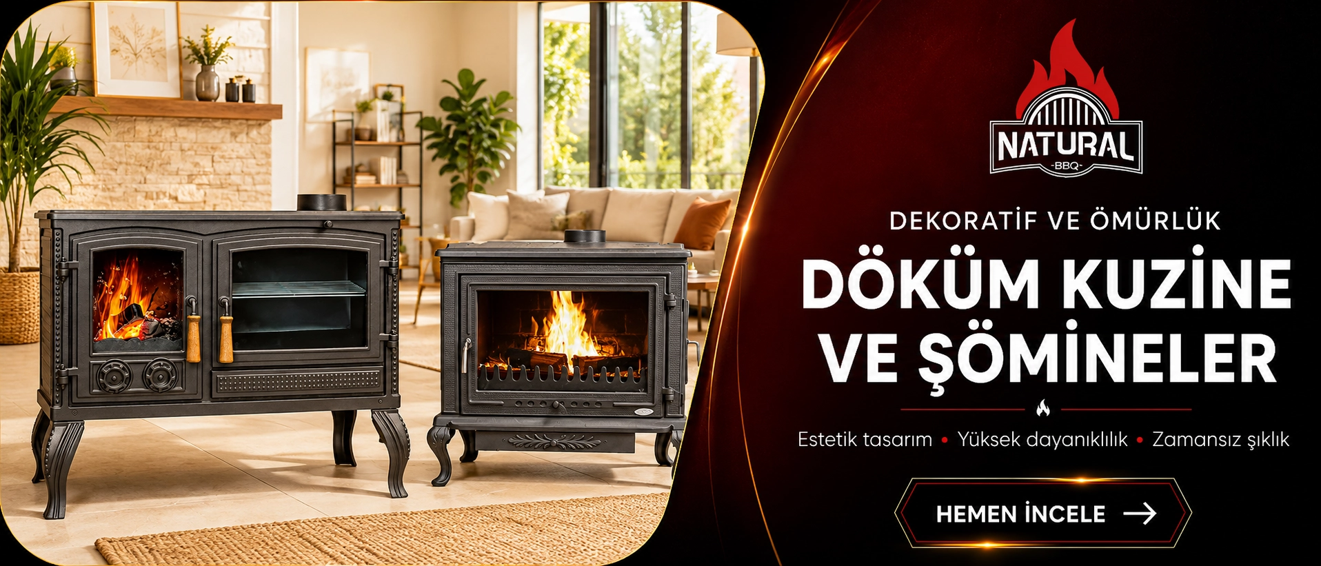 Erzurum Kuzineli Soba ve Şömine